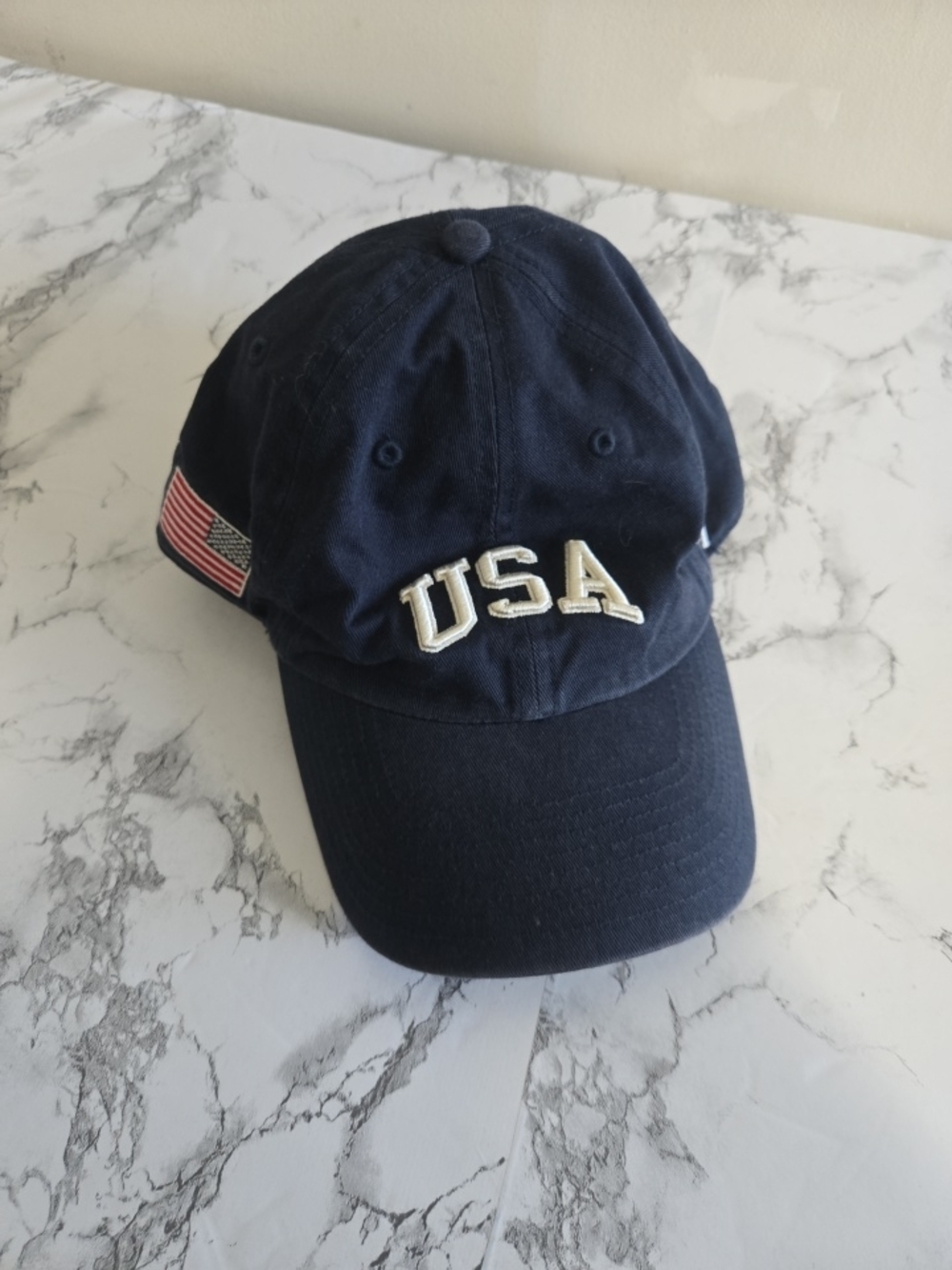 47 Brand Clean Up Hat Strapback  Blue USA  American Flag Cotton Casual Dad